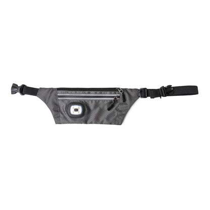 Night Scope Sling Bag with Reflective Zippers Charcoal