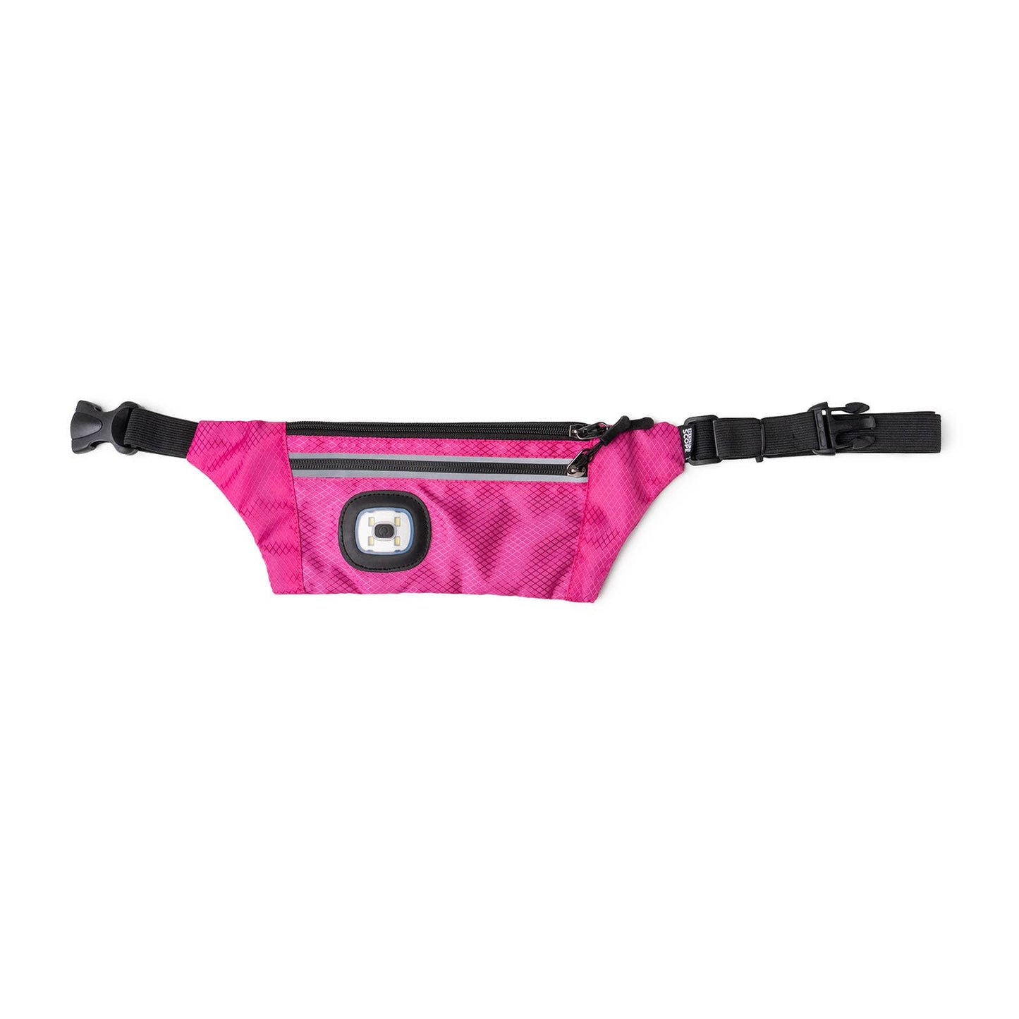 Night Scope Sling Bag with Reflective Zippers Pink