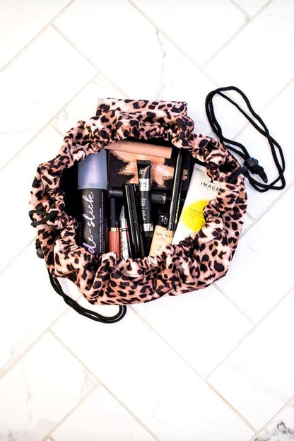 Drawstring makeup bag